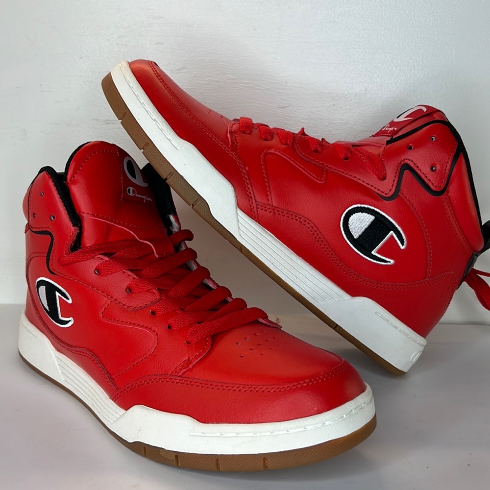 Champion Court Hi top shoes classic leather MEN size 9.5